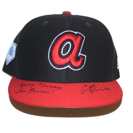 Cade Bunnell Team Issued & Signed Official Atlanta Braves Spring Training New Era 59FIFTY Hat