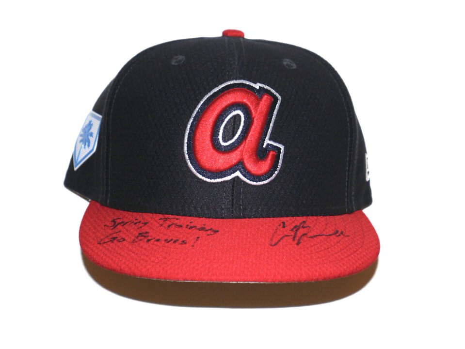 Cade Bunnell Team Issued & Signed Official Atlanta Braves Spring Training  New Era 59FIFTY Hat