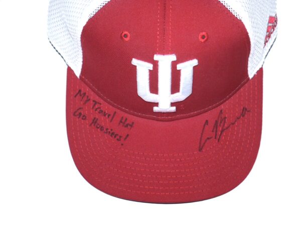 Cade Bunnell Team Issued & Signed Official Indiana Hoosiers Adidas Climalite Hat - Worn for Travel!