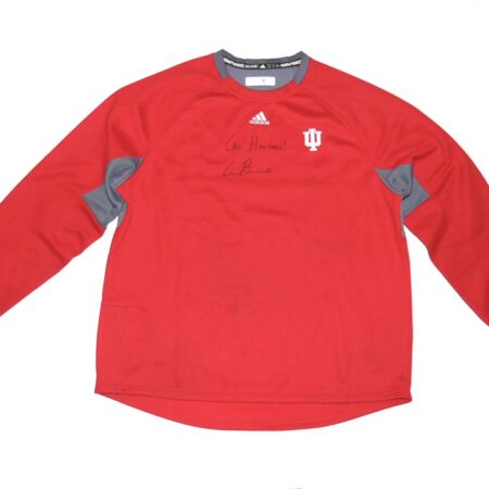 Cade Bunnell Team Issued & Signed Official Indiana Hoosiers Adidas Pullover Sweatshirt