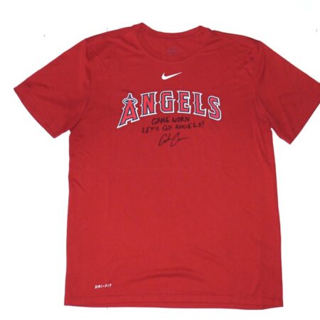 Coleman Crow 2022 Game Worn & Signed Official Los Angeles Angels Nike Dri-Fit Shirt