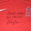 Coleman Crow 2022 Game Worn & Signed Official Los Angeles Angels Nike Dri-Fit Shirt