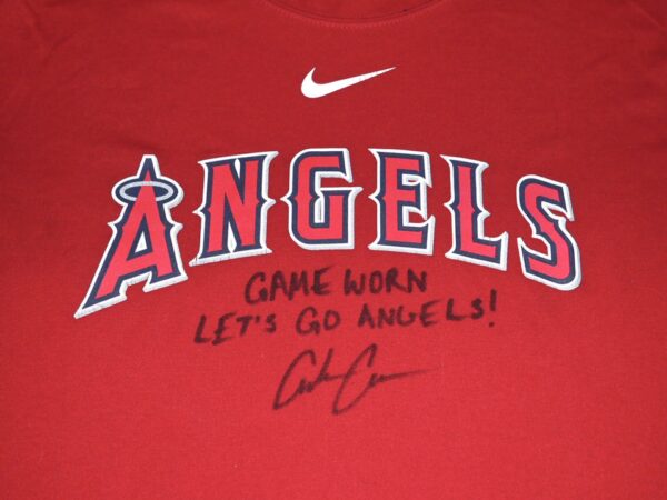 Coleman Crow 2022 Game Worn & Signed Official Los Angeles Angels Nike Dri-Fit Shirt