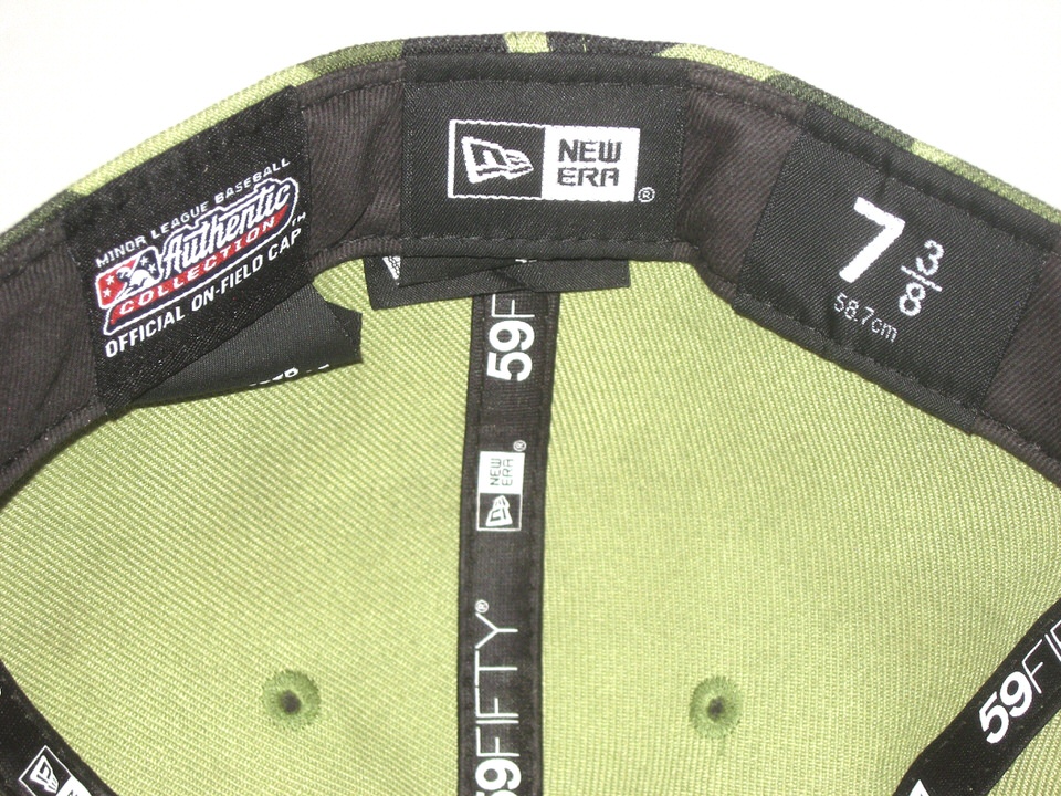 Indigo Diaz 2022 Game Worn & Signed Official Mississippi Braves Armed Forces On-Field New Era 59FIFTY Hat