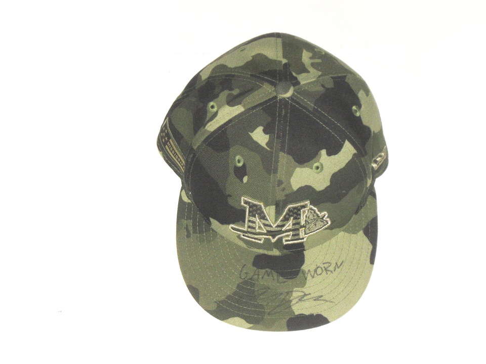Indigo Diaz 2022 Game Worn & Signed Official Mississippi Braves Armed Forces On-Field New Era 59FIFTY Hat