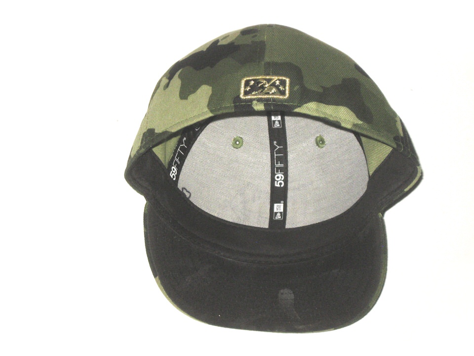 Indigo Diaz 2022 Game Worn & Signed Official Mississippi Braves Armed Forces On-Field New Era 59FIFTY Hat