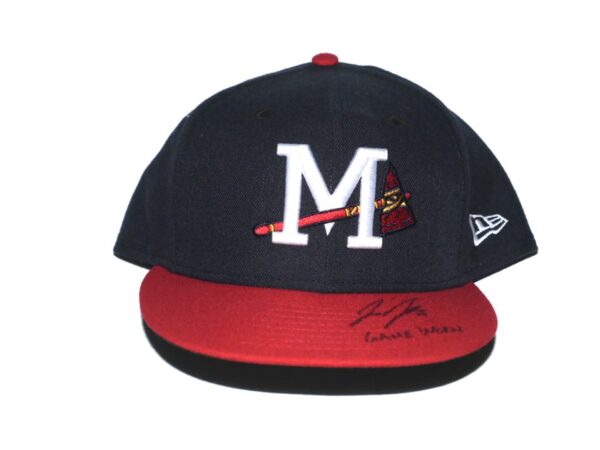 Jake Higginbotham 2022 Game Worn & Signed Official Mississippi Braves Home New Era 59FIFTY Hat