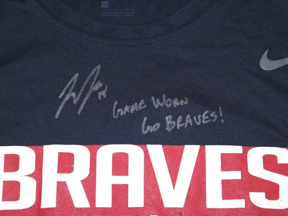 atlanta braves nike dri fit shirt