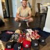 Jake Higginbotham with 2022 Game Worn & Signed Official Mississippi Braves Home New Era 59FIFTY Hat