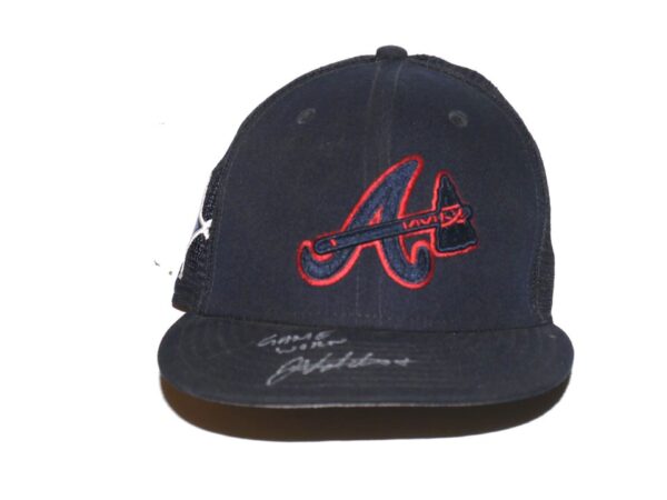 Javier Valdes 2022 Game Worn & Signed Official Atlanta Braves Spring Training New Era 59FIFTY Hat