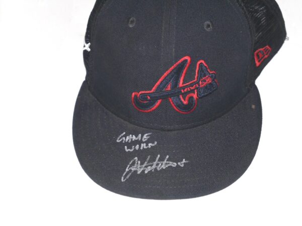 Javier Valdes 2022 Game Worn & Signed Official Atlanta Braves Spring Training New Era 59FIFTY Hat