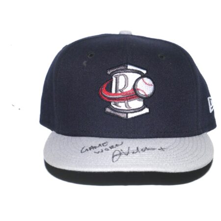 Javier Valdes 2022 Game Worn & Signed Official Rome Braves Road New Era 59FIFTY Hat