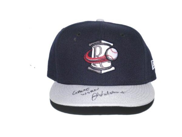 Javier Valdes 2022 Game Worn & Signed Official Rome Braves Road New Era 59FIFTY Hat