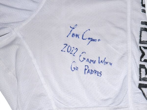 Tom Cosgrove 2022 San Antonio Missions Game Worn & Signed White Under Armour Shorts