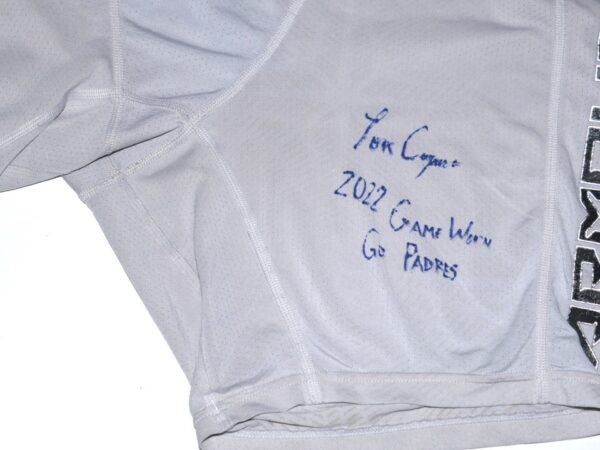 Tom Cosgrove 2022 San Antonio Missions Game Worn & Signed White Under Armour Shorts