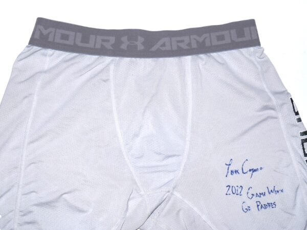 Tom Cosgrove 2022 San Antonio Missions Game Worn & Signed White Under Armour Shorts