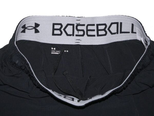 Tom Cosgrove 2022 San Antonio Missions Practice Worn & Signed Black Under Armour Baseball Shorts