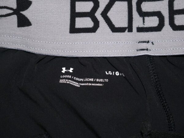 Tom Cosgrove 2022 San Antonio Missions Practice Worn & Signed Black Under Armour Baseball Shorts