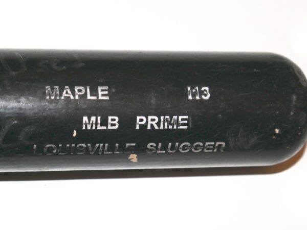 Cade Bunnell 2019 GCL Braves Game Used & Signed Black Louisville Slugger Maple Baseball Bat