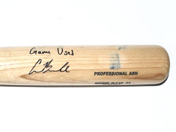 Cade Bunnell 2019 GCL Braves Game Used & Signed Dinger Model H-110 Baseball Bat