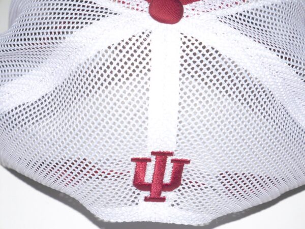 Cade Bunnell Team Issued & Signed Official Crimson & White Indiana Hoosiers Adidas Climalite Hat - Worn for Travel!