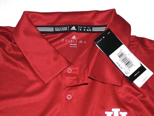 Cade Bunnell Team Issued Official Indiana Hoosiers Baseball Adidas Climalite Polo XL Shirt