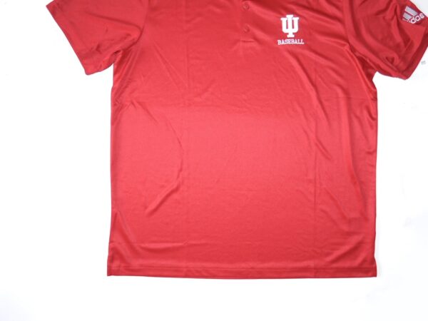 Cade Bunnell Team Issued Official Indiana Hoosiers Baseball Adidas Climalite Polo XL Shirt