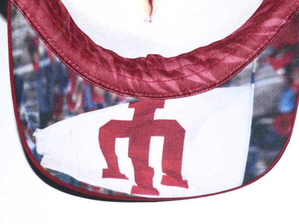 Cade Bunnell Team Issued & Signed Official Crimson & White Indiana Hoosiers Adidas Climalite Hat - Worn for Travel!