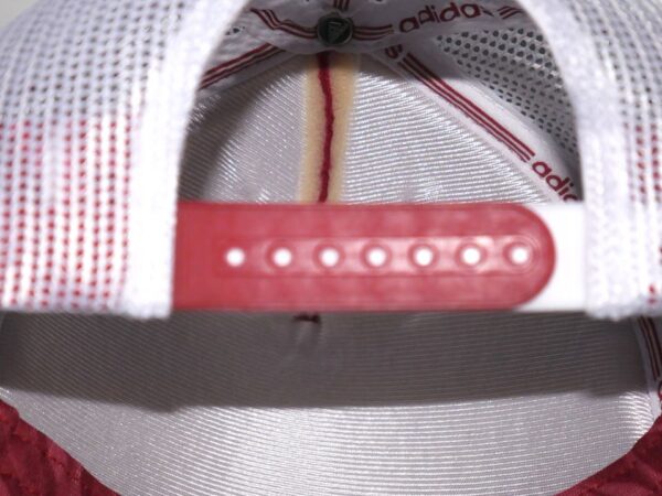 Cade Bunnell Team Issued & Signed Official Crimson & White Indiana Hoosiers Adidas Climalite Hat - Worn for Travel!