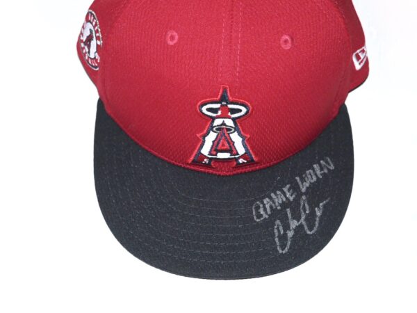 Coleman Crow Game Worn & Signed Official Los Angeles Angels Spring Training New Era 59FIFTY Hat1