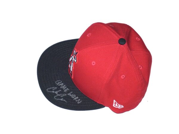 Coleman Crow Game Worn & Signed Official Los Angeles Angels Spring Training New Era 59FIFTY Hat