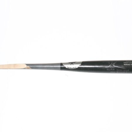 Drew Lugbauer 2023 Atlanta Braves Game Used & Signed SAM Rideau Crusher Maple DL1 Baseball Bat - Missing Huge Piece!