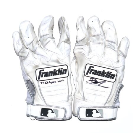 Drew Lugbauer 2023 Atlanta Braves Game Worn & Signed Franklin Batting Gloves - Worn In Spring Training!