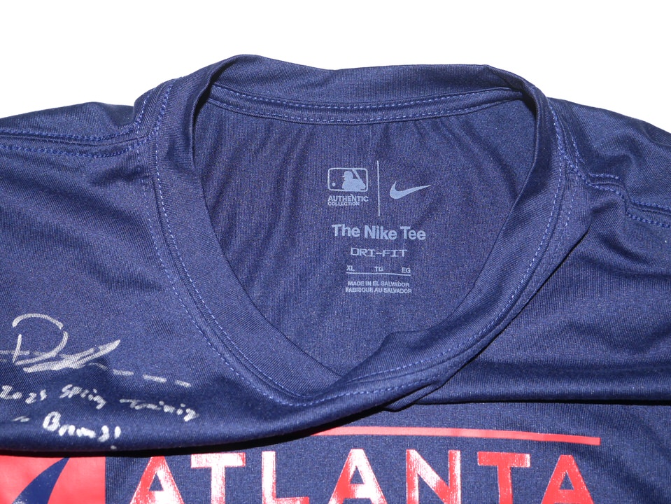 Drew Lugbauer 2023 Spring Training Worn & Signed Official Atlanta Braves  Baseball Long Sleeve Nike Dri-Fit XL Shirt - Big Dawg Possessions