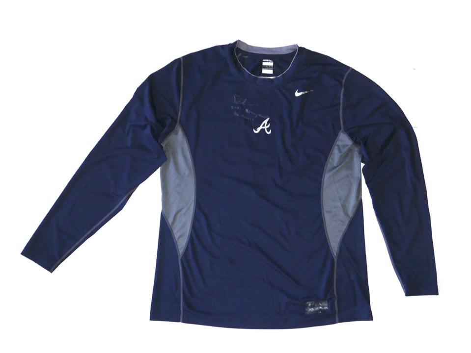 atlanta braves nike long sleeve shirt