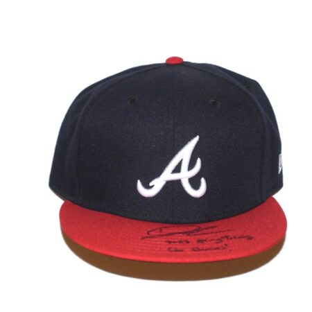 Drew Lugbauer 2023 Spring Training Worn & Signed Official Atlanta Braves New Era 59FIFTY Hat