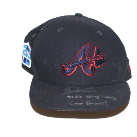 Drew Lugbauer Game Worn & Signed Official Atlanta Braves 2023 Spring Training New Era 59FIFTY Hat