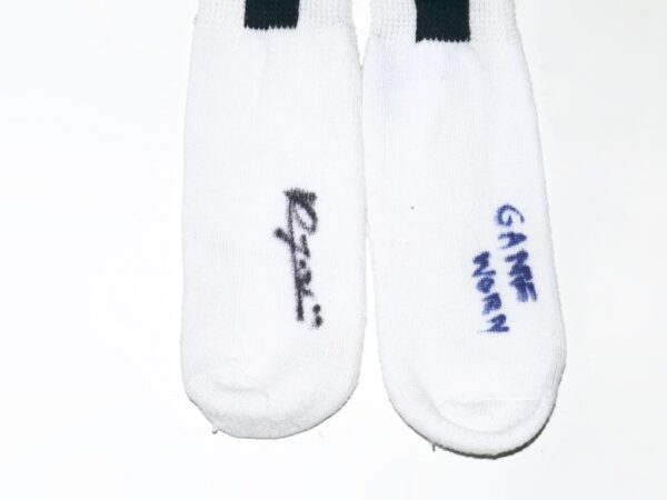 Kevin Josephina 2022 Fortitudo Bologna Game Worn & Signed White & Black Socks