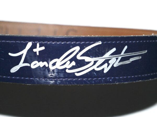 Landon Stephens 2022 Mississippi Braves Game Worn & Signed Blue Champro Baseball Belt