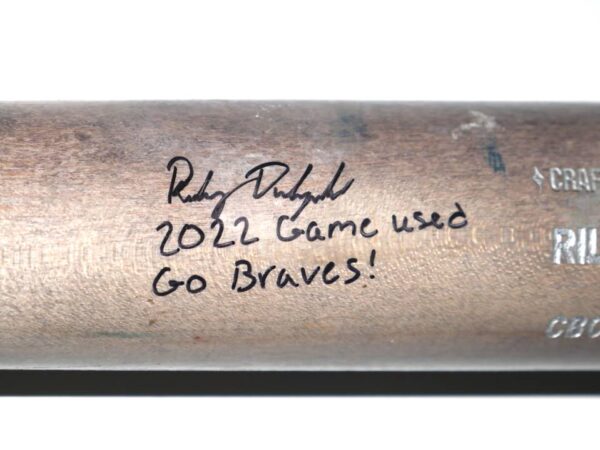 Riley Delgado 2022 Mississippi Braves Game Used & Signed Cooperstown CB271 Maple Baseball Bat - CRACKED