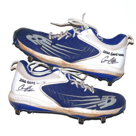 Cam Opp 2022 Binghamton Rumble Ponies Game Worn & Signed New Balance Baseball Cleats