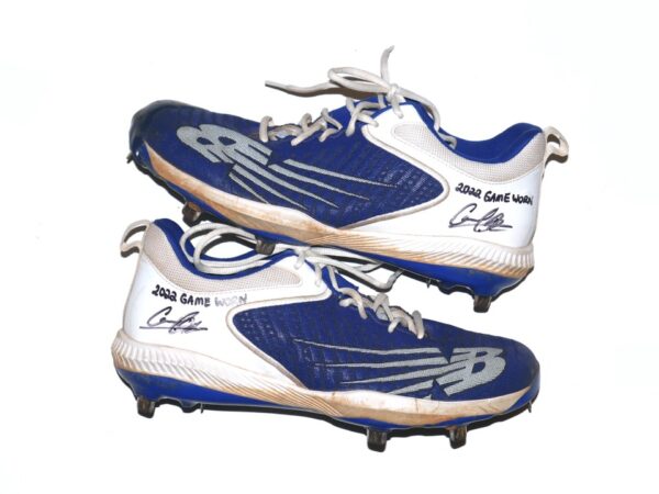 Cam Opp 2022 Binghamton Rumble Ponies Game Worn & Signed New Balance Baseball Cleats