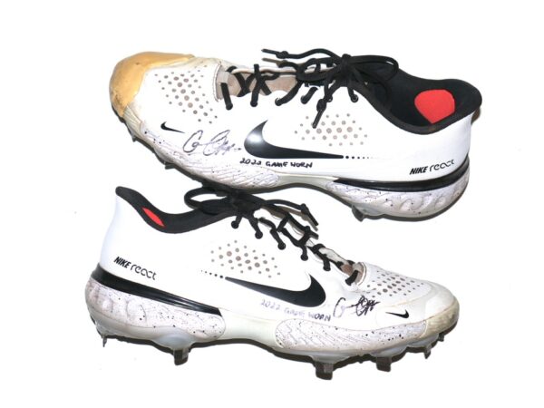 Cam Opp 2022 Binghamton Rumble Ponies Game Worn & Signed Nike Alpha Huarache Baseball Cleats