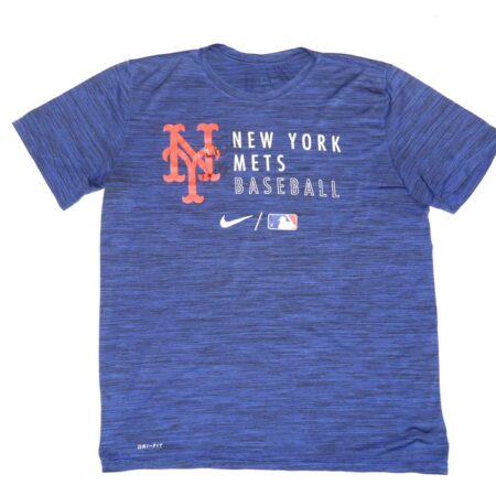 Cam Opp 2022 Practice Worn & Signed LFGM! Official New York Mets Baseball Nike Dri-Fit Shirt