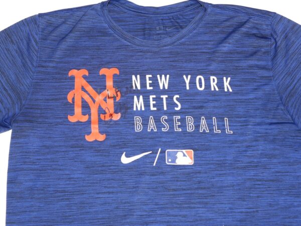 Cam Opp 2022 Practice Worn & Signed LFGM! Official New York Mets Baseball Nike Dri-Fit Shirt