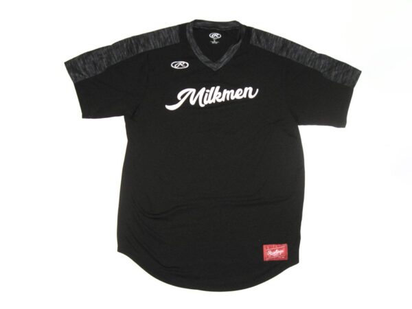 Colby Morris Team Issued & Signed Milwaukee Milkmen #16 Rawlings Pullover Shirt