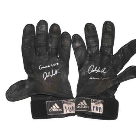 Jalen Miller 2018 San Jose Giants Game Worn & Signed Black Adidas Adizero XL Batting Gloves