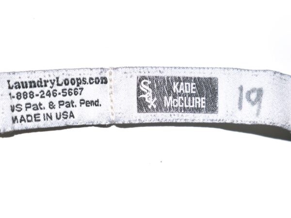 Kade McClure Player Issued & Signed Official Chicago White Sox Laundry Loop