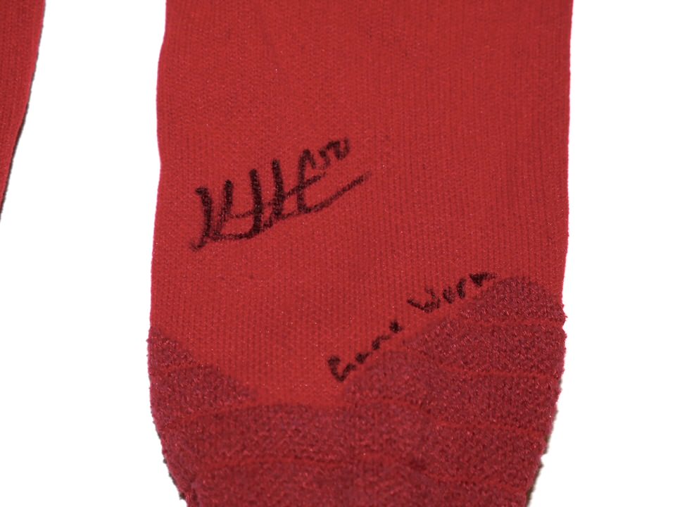 Kutter Crawford 2022 Boston Red Sox Game Worn & Signed 78 CRAWFORD Stance MLB Socks