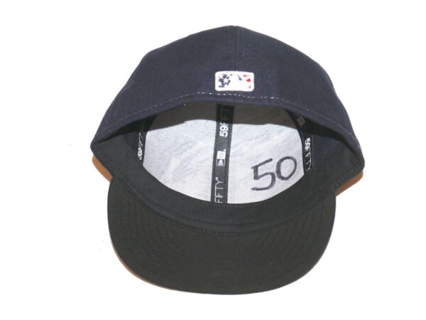 Kutter Crawford Game Worn & Signed Official Boston Red Sox July 4th New Era 59FIFTY Hat - Pitched 5 1:3 Innings of Two-Hit Relief!
